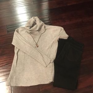 Talbots gray Cowl Neck Sweater